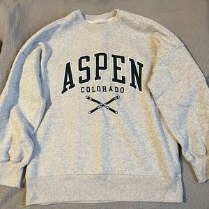 Abercrombie and fitch Aspen Colorado light Heather grey sweatshirt Xs